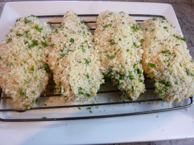 chicken dijon on a rack