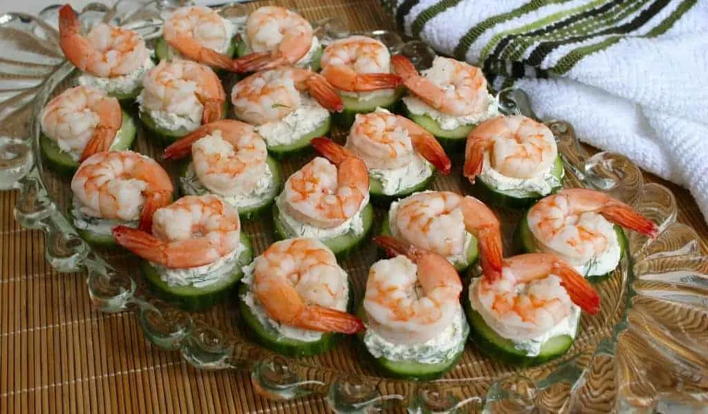 Cucumber-Shrimp Bite