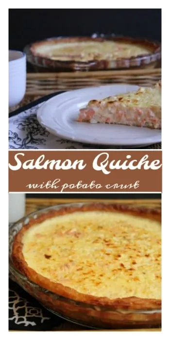 salmon quiche with potato crust