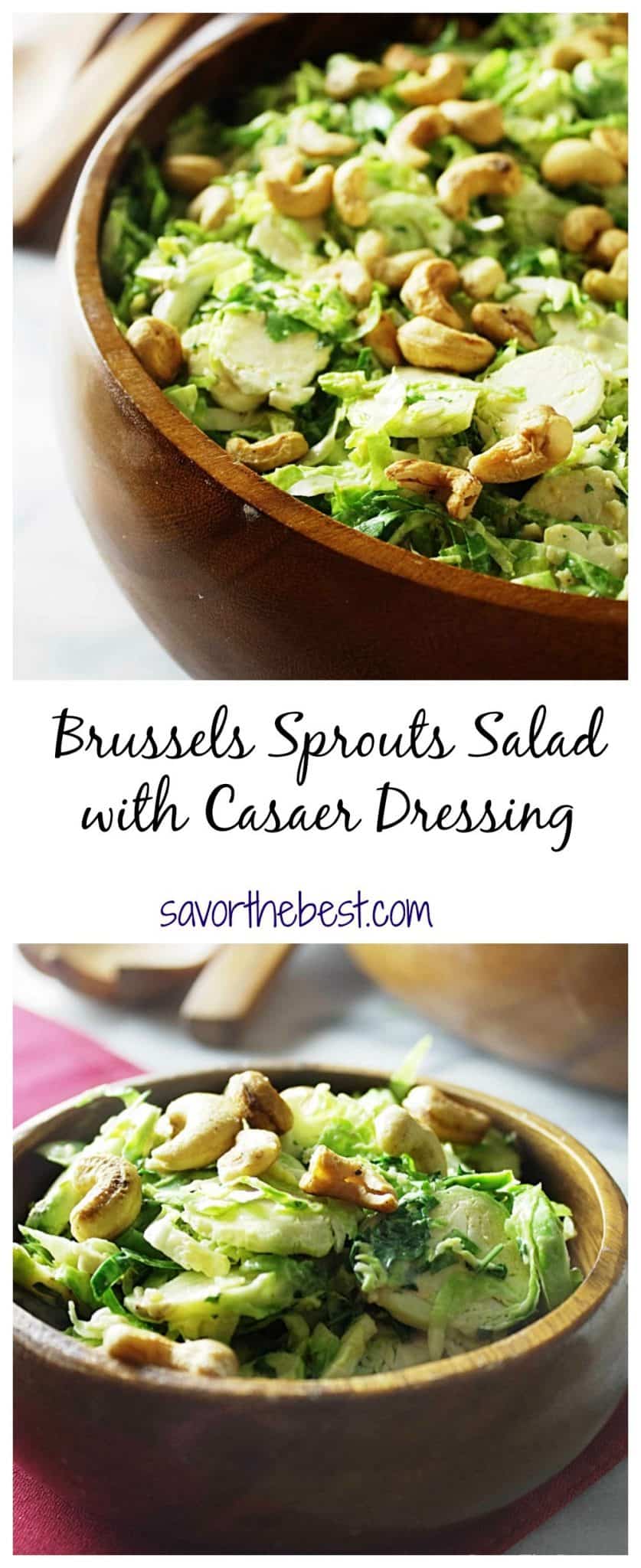 Shaved Brussels Sprout Salad With Caesar Dressing