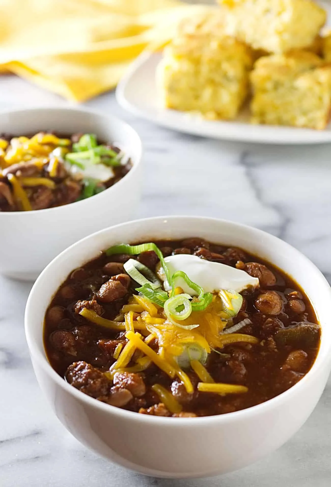 slow cooker turkey and beer chili with beans