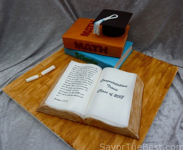 Graduation Book Cake