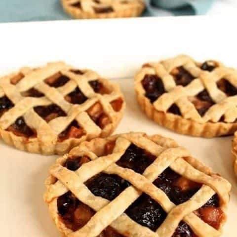 Brandied Cherry and Pear Tartlets