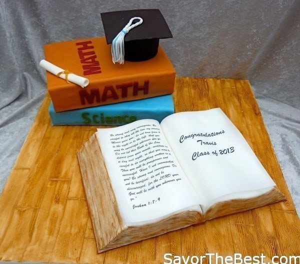 Graduation Book Cake