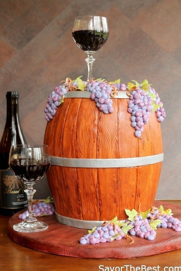 Wine Barrel Cake