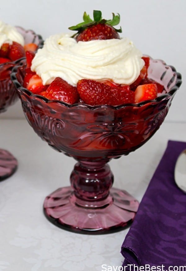 Strawberries with Marsala and Sweetened Ricotta