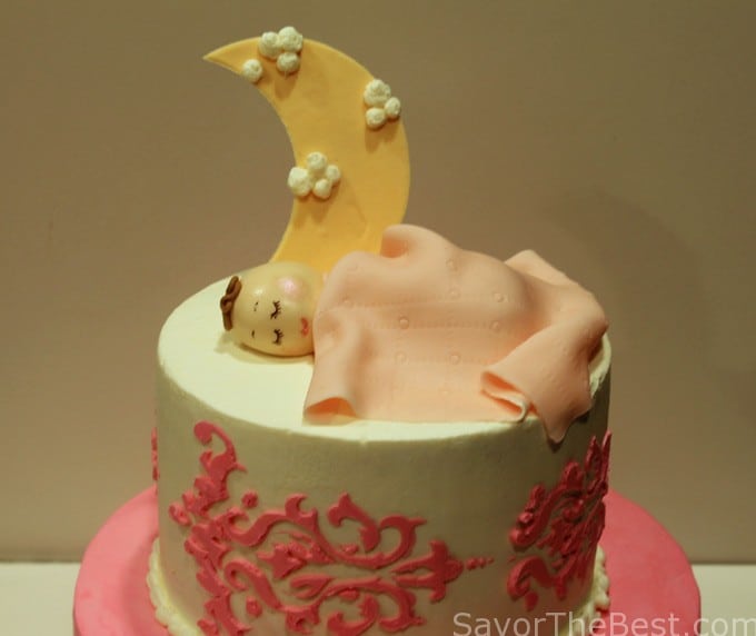 Sleeping baby- baby shower cake