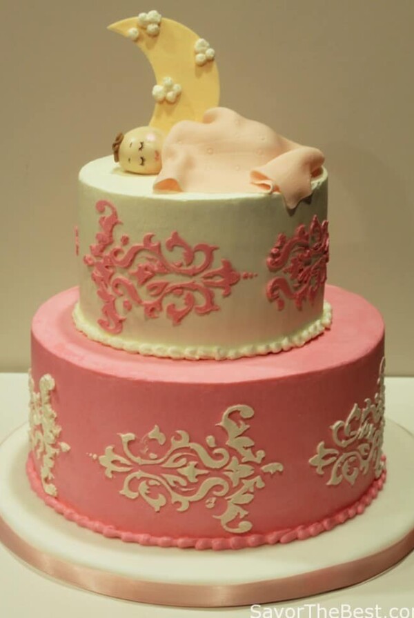 sleeping baby shower cake