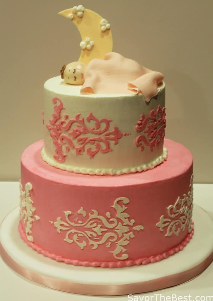 sleeping baby shower cake