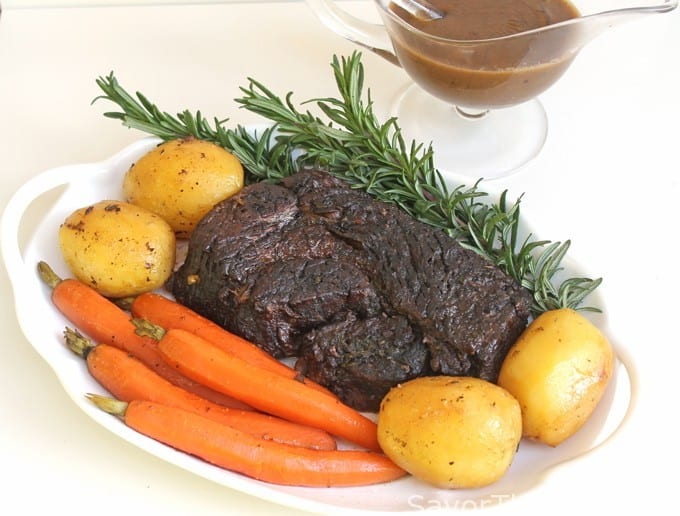 Herbed Pot Roast with carrots and potatoes 