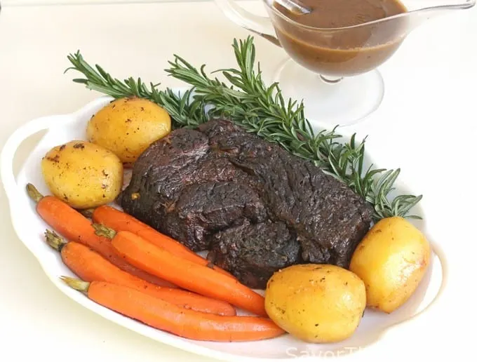 Herbed Pot Roast with carrots and potatoes 