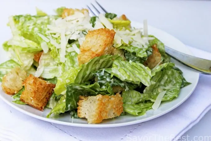 Homemade Croutons and Caesar Salad Dressing