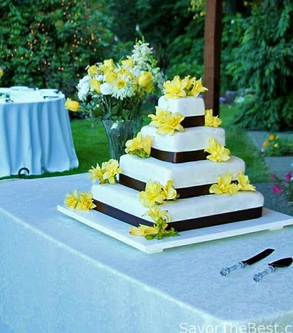 four tier wedding cake