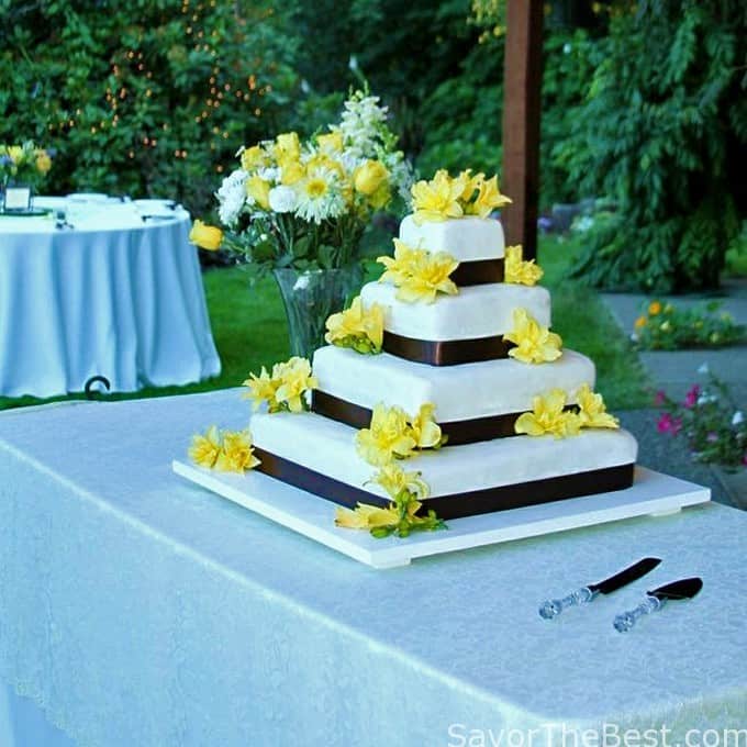 four tier wedding cake