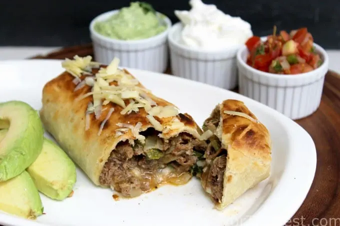 Easy Beef Chimichangas