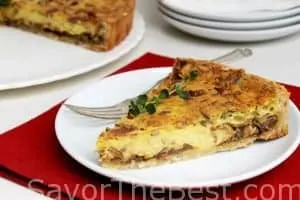 Caramelized Onion and Swiss Cheese Quiche