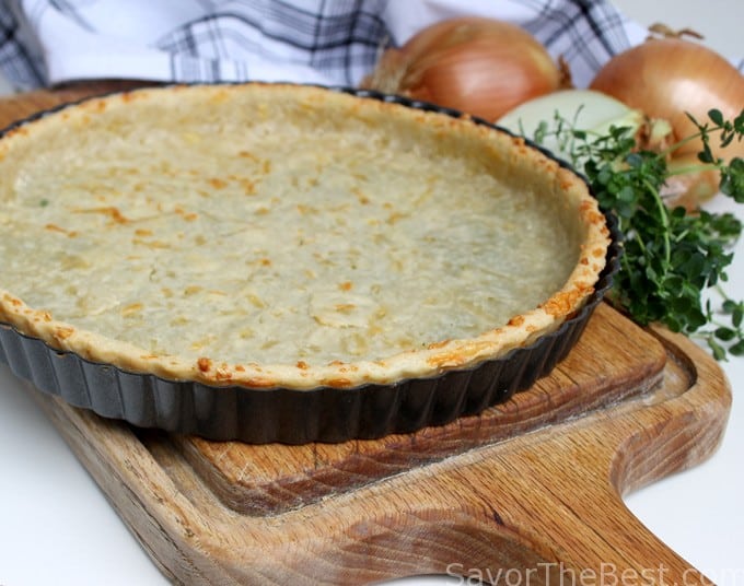 Caramelized Onion and Swiss Cheese Quiche