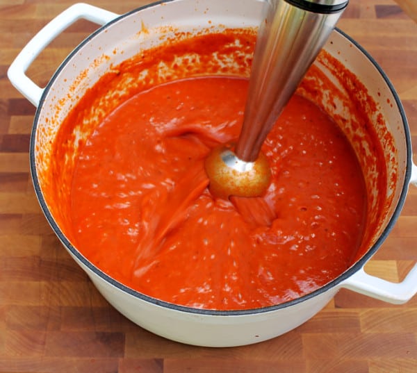 Roasted Red Pepper Soup with Goat Cheese Cream - Savor the Best