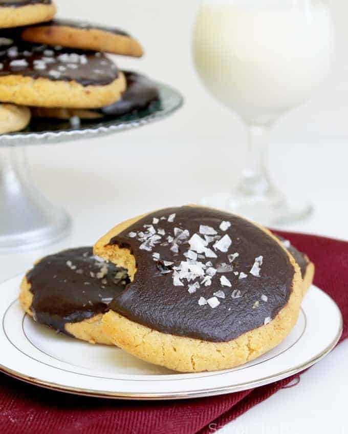 Salted Chocolate Glazed Peanut Butter Cookies Savor The Best