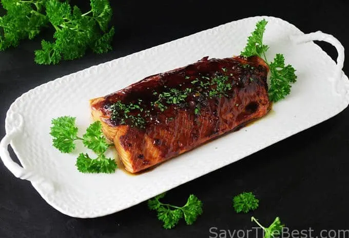 Bourbon-Glazed Salmon Fillet