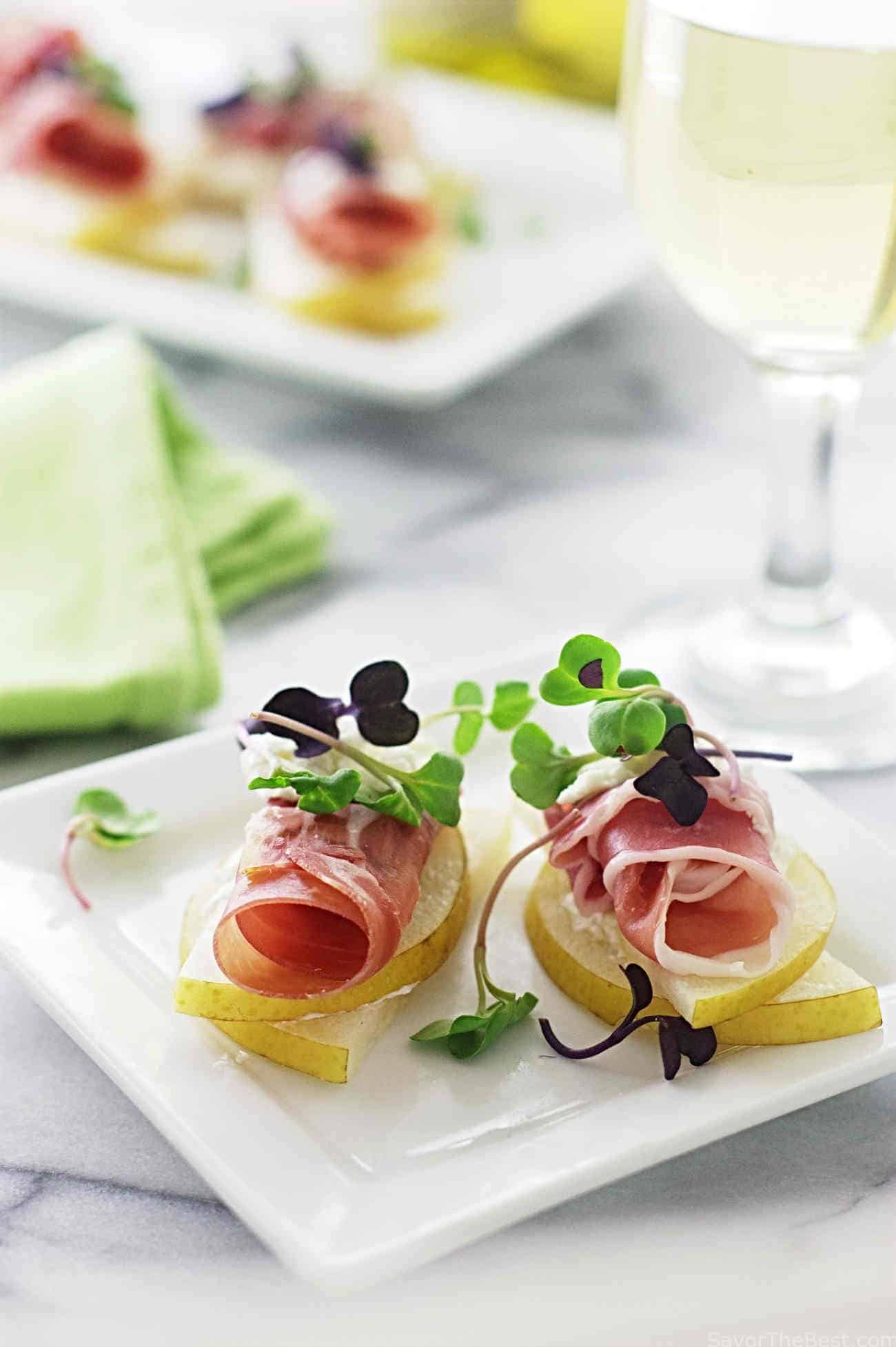 Asian Pear, Prosciutto Appetizers