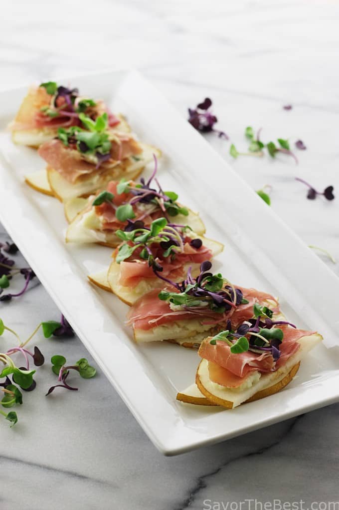 Asian Pear, Prosciutto Appetizers