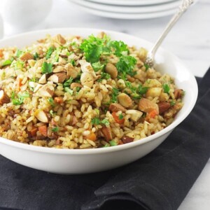 Sprouted Brown Rice Pilaf