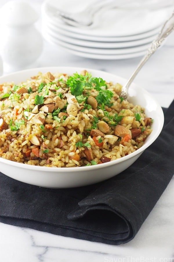 Sprouted Brown Rice Pilaf - Savor the Best