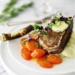 Beef Tenderloin Steaks with Garlic-Herb Compound Butter