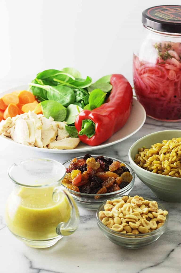 Kamut Grain Bowl with Roasted Chicken and Curry Sauce Savor the Best