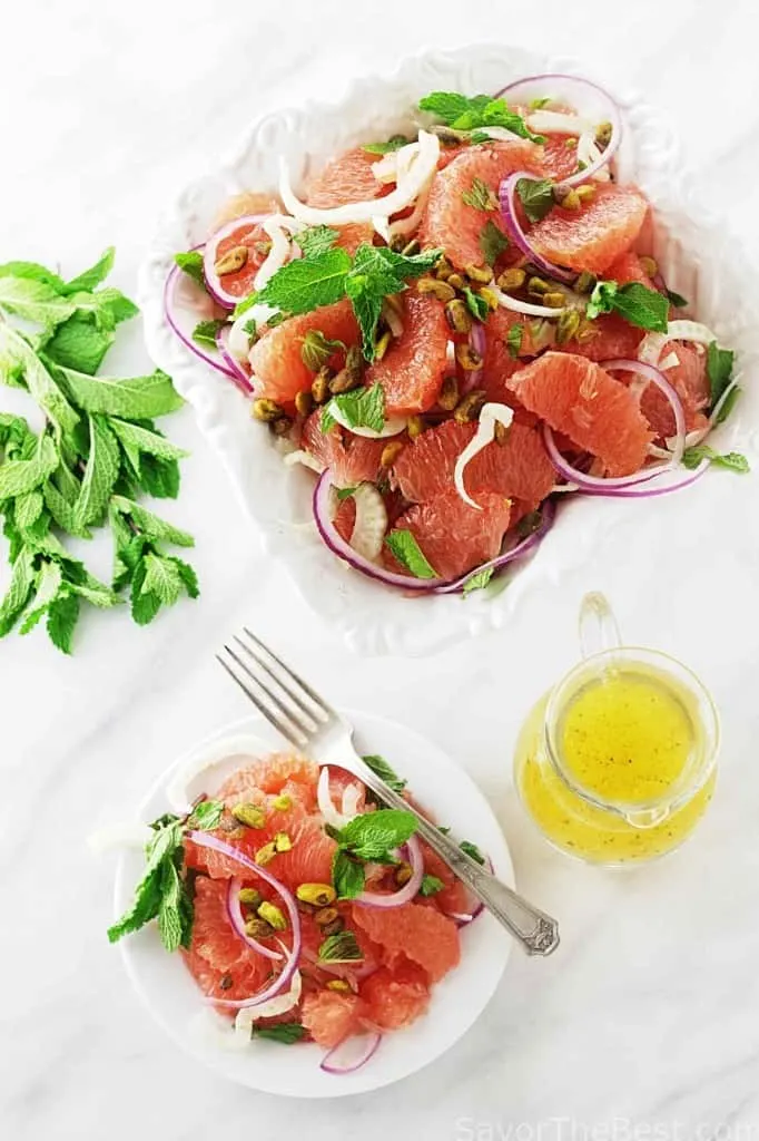 Grapefruit, Mint and Fennel Salad with Pistachios