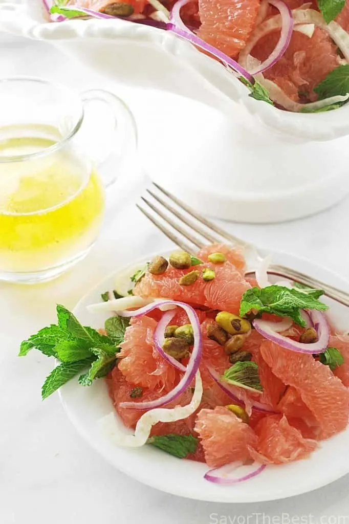 Grapefruit, Mint and Fennel Salad with Pistachios