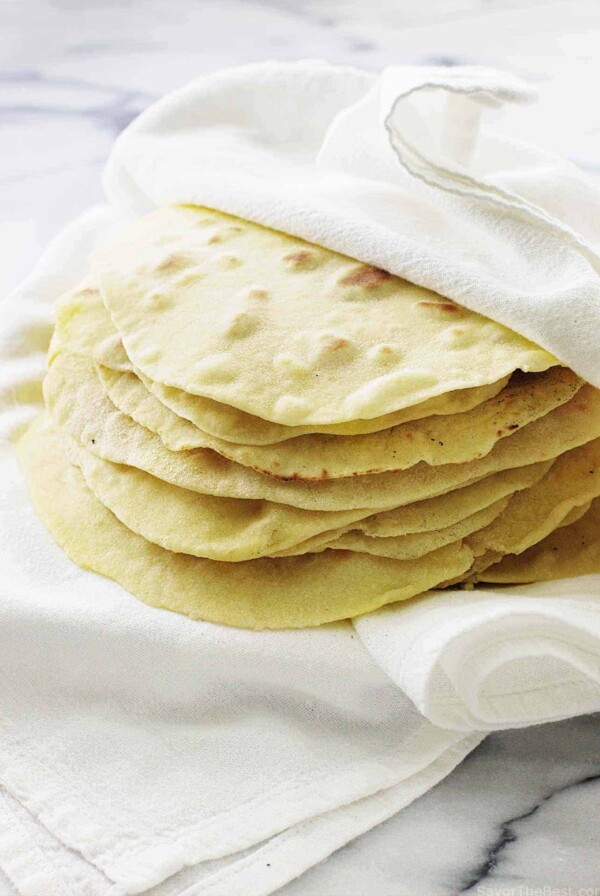 Kamut flour tortillas are thin, soft and easy to make with just a few simple ingredients.