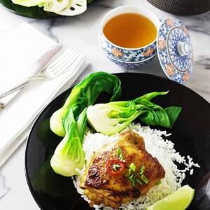 Ginger Chicken and Steamed Jasmine Rice