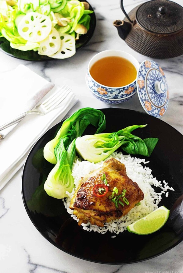 Ginger Chicken and Steamed Jasmine Rice