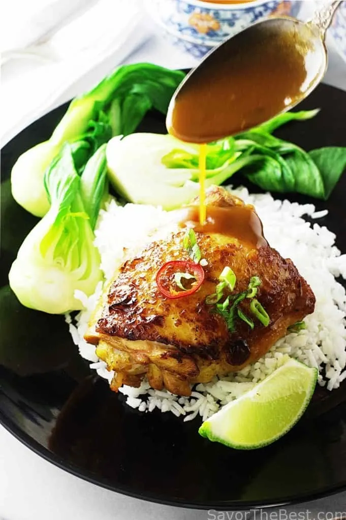 Ginger Chicken and Steamed Jasmine Rice