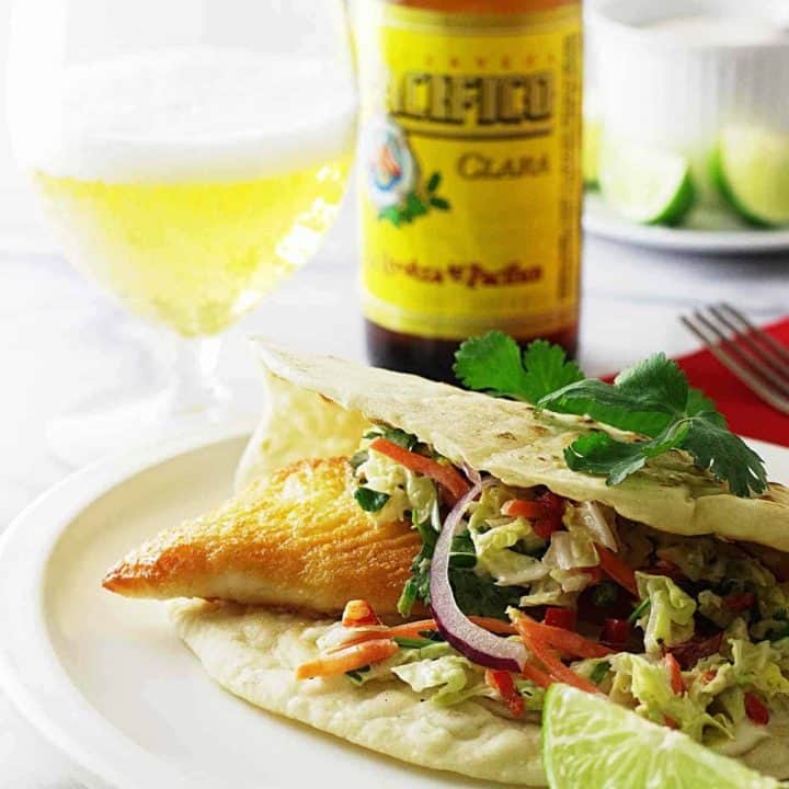 Tex-Mex Fish Tacos with Chipotle Slaw