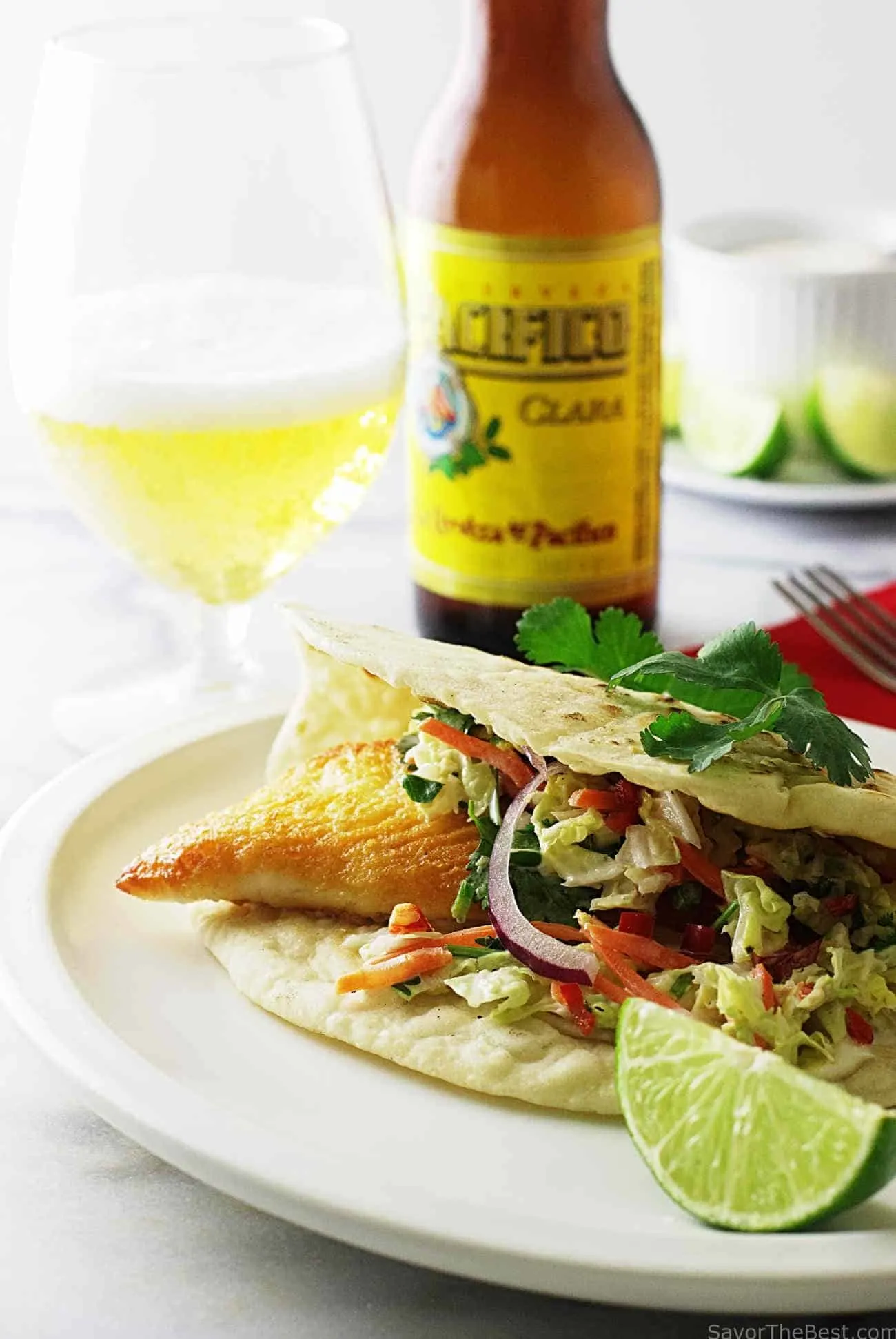 Tex-Mex Fish Tacos with Chipotle Slaw