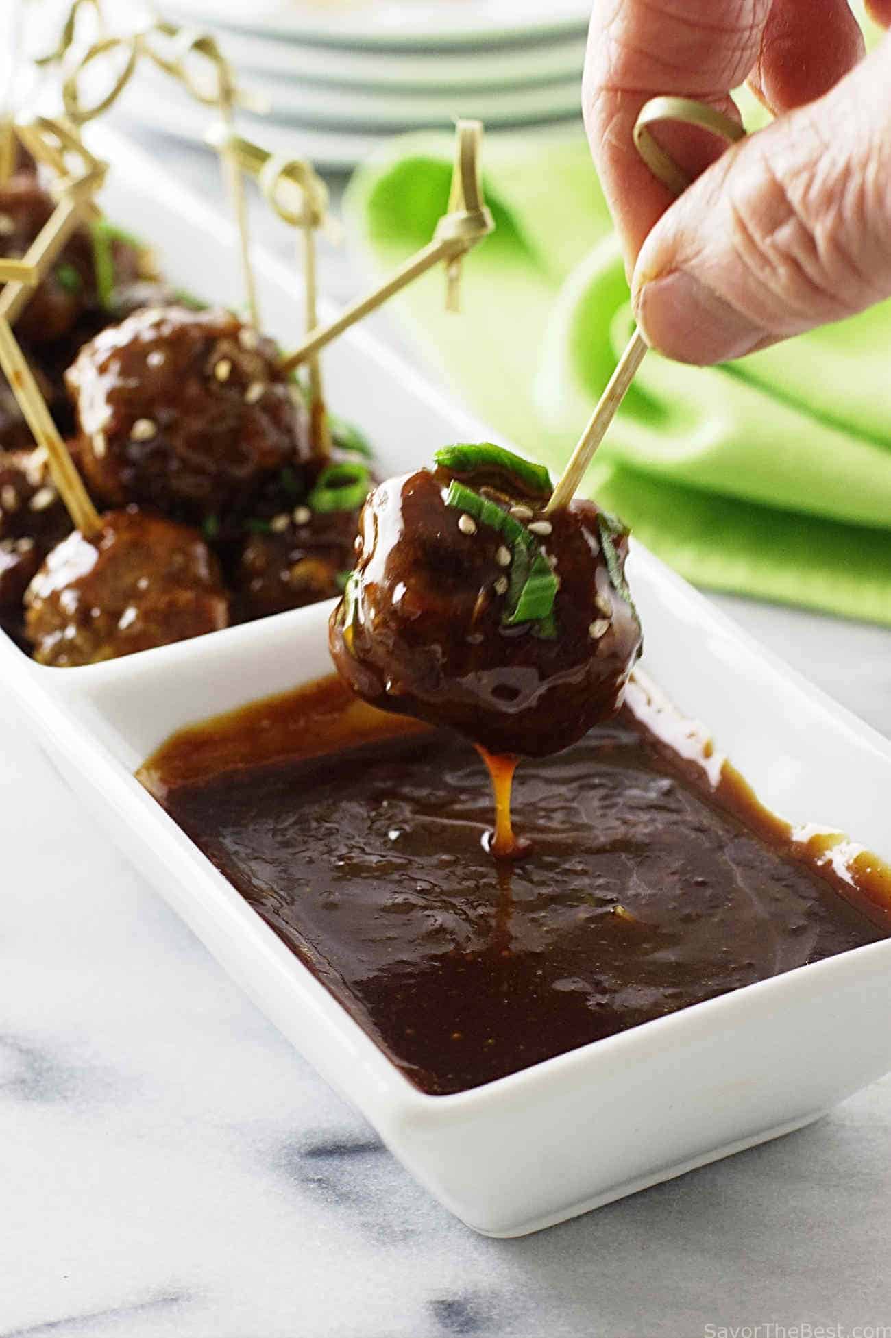 Asian Teriyaki Meatball Appetizers