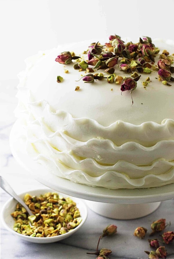 Vanilla, Rose and Pistachio Cake