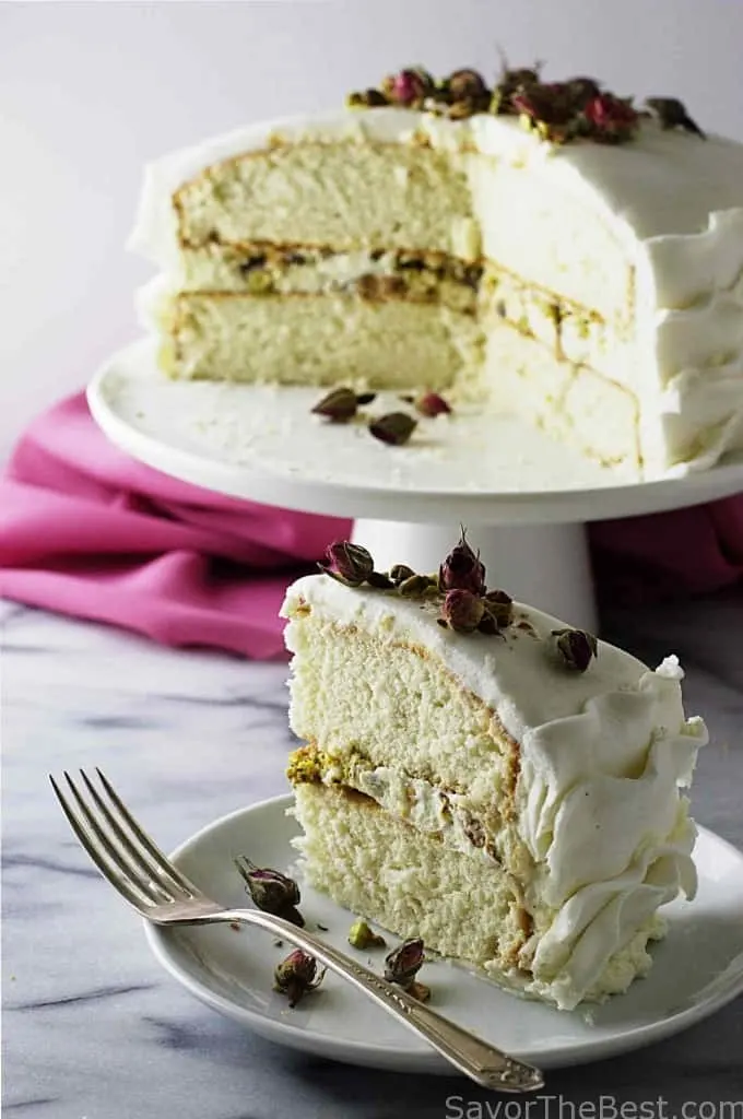 Vanilla, Rose and Pistachio Cake