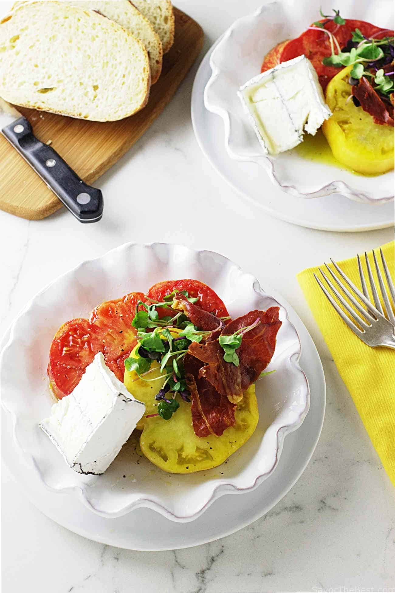 Heirloom Tomato Salad with Aged Goat Cheese