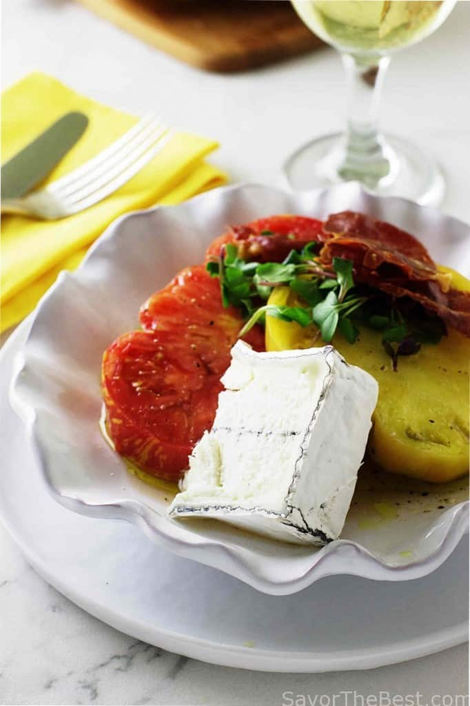 Heirloom Tomato Salad with Aged Goat Cheese