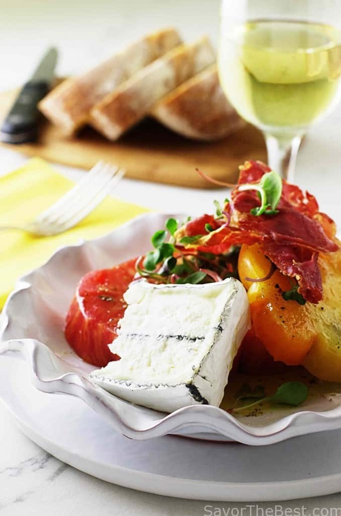 Heirloom Tomato Salad with Aged Goat Cheese