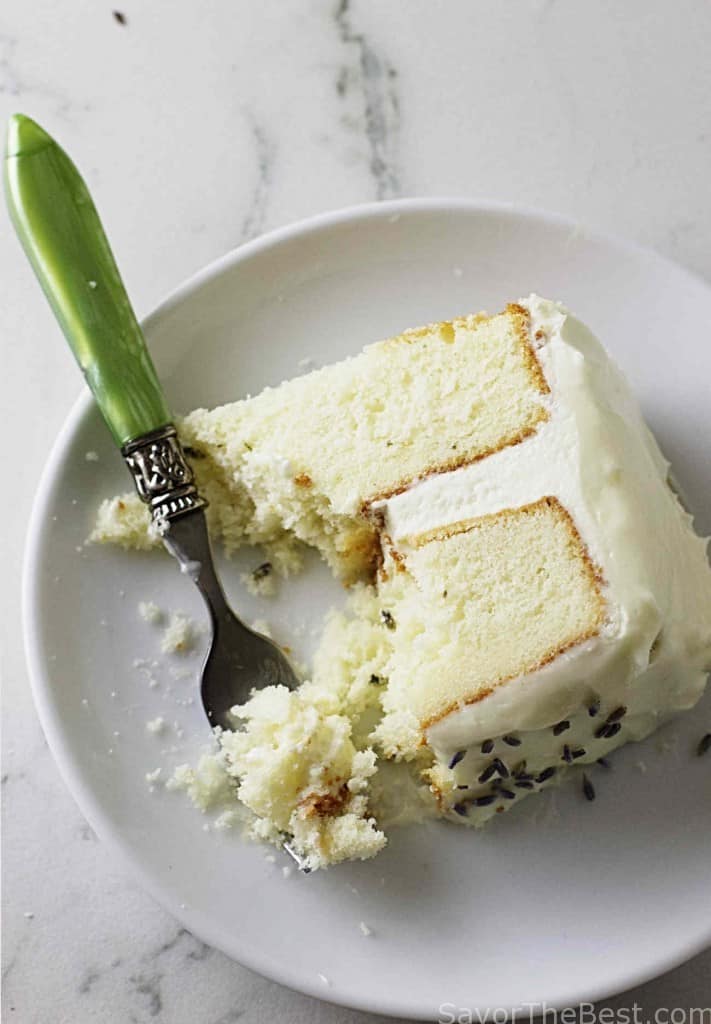 Lavender Cake with Lavender Cream Cheese Icing