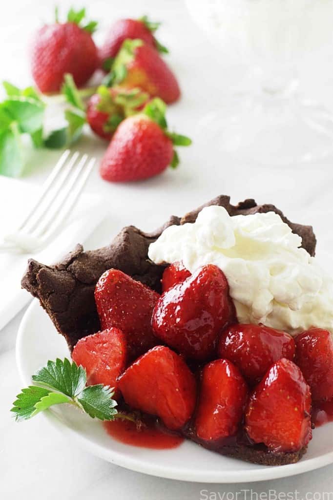 Strawberry Pie with Chocolate Teff Crust