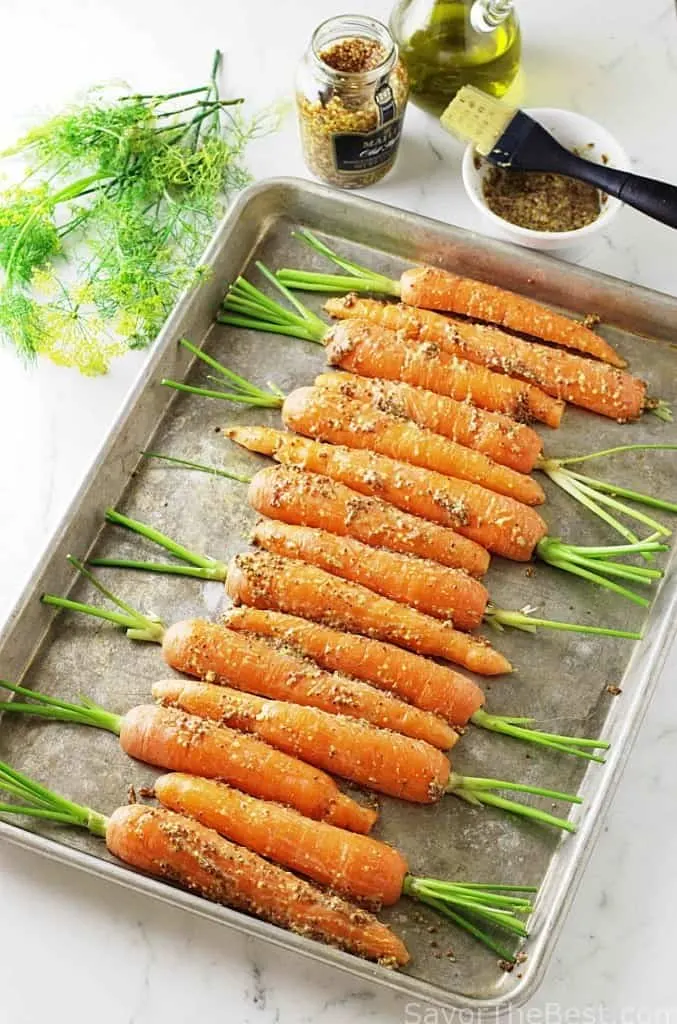 Roasted Mustard-Dill Carrots