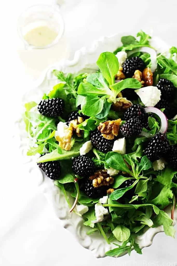 Blackberry-Feta Salad with Mache