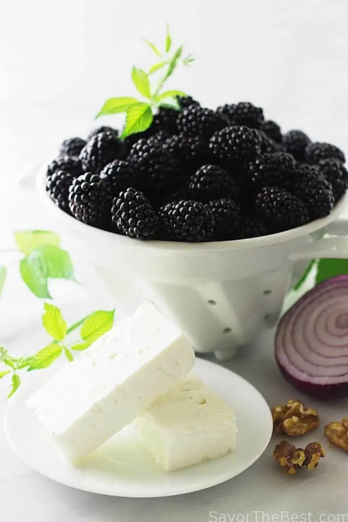 Blackberry-Feta Salad with Mache