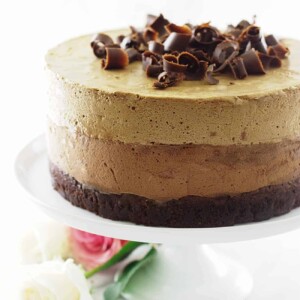 Chocolate Amaretto-Espresso Mousse Cake